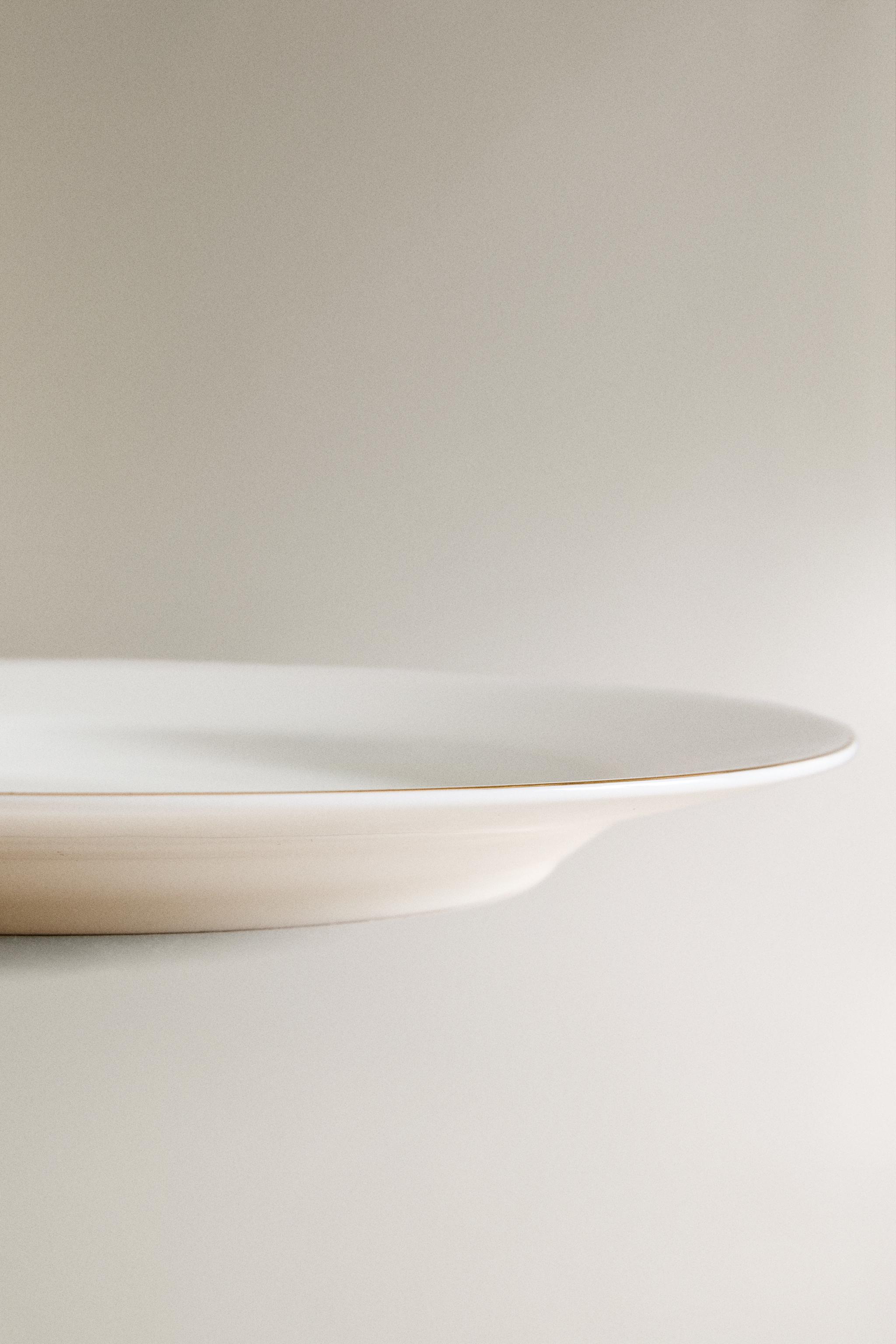 ASSIETTE PLATE PORCELAINE BONE CHINA BORD